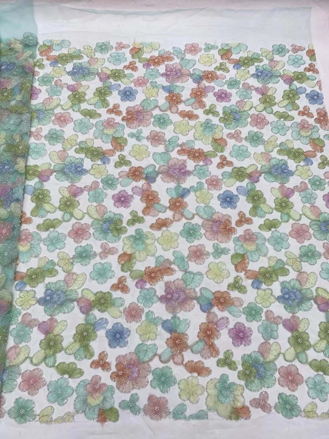 Uelle High Quality Beaded Fabric