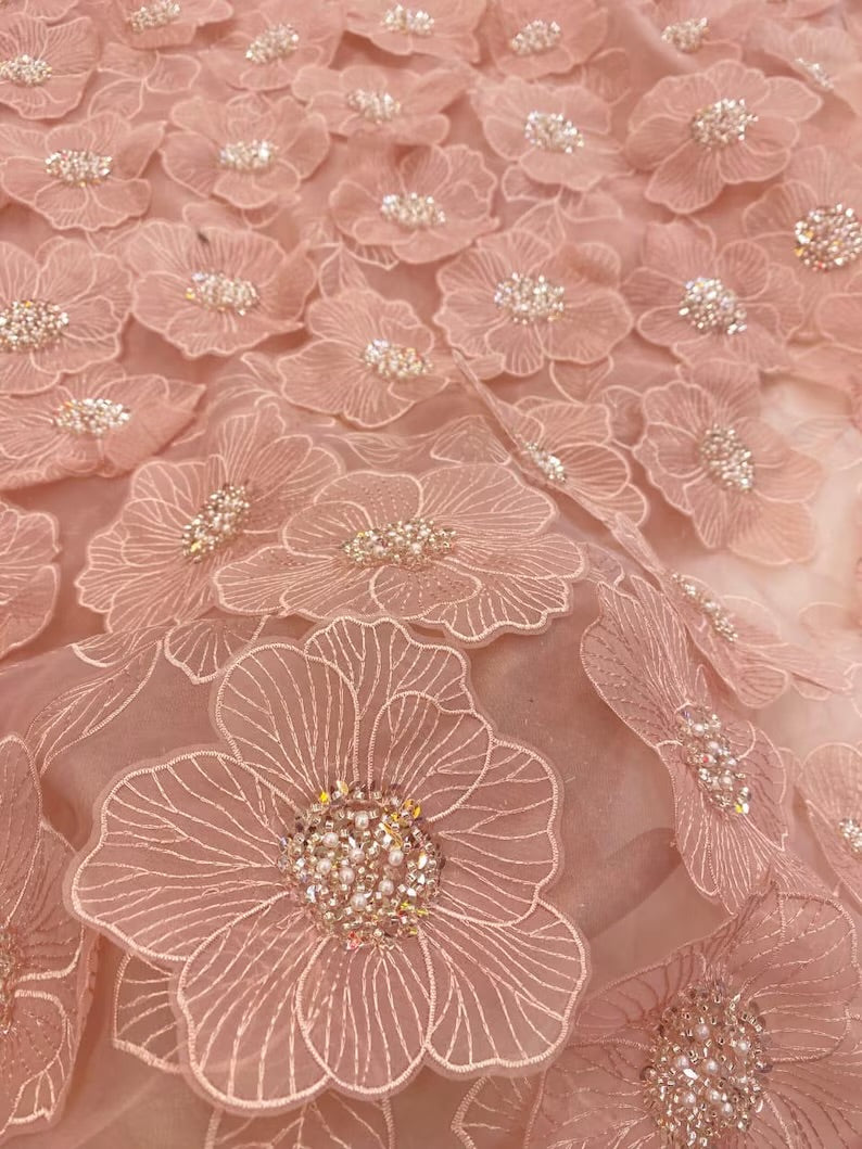 Peluxe 3D Luxury Fabric - Blush Pink