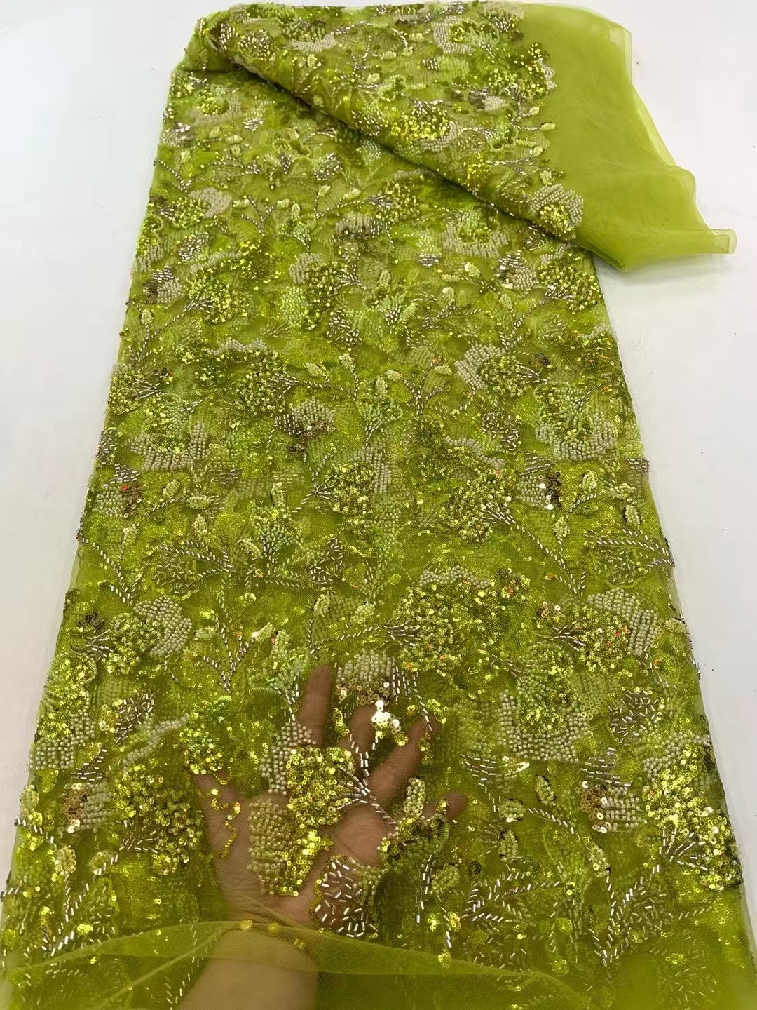 Erve Beaded Sequin Luxury Handmade Fabric