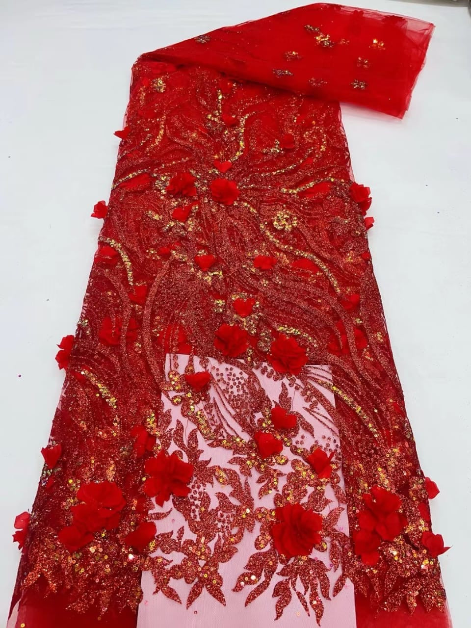 Aton 3D Sequin Fabric