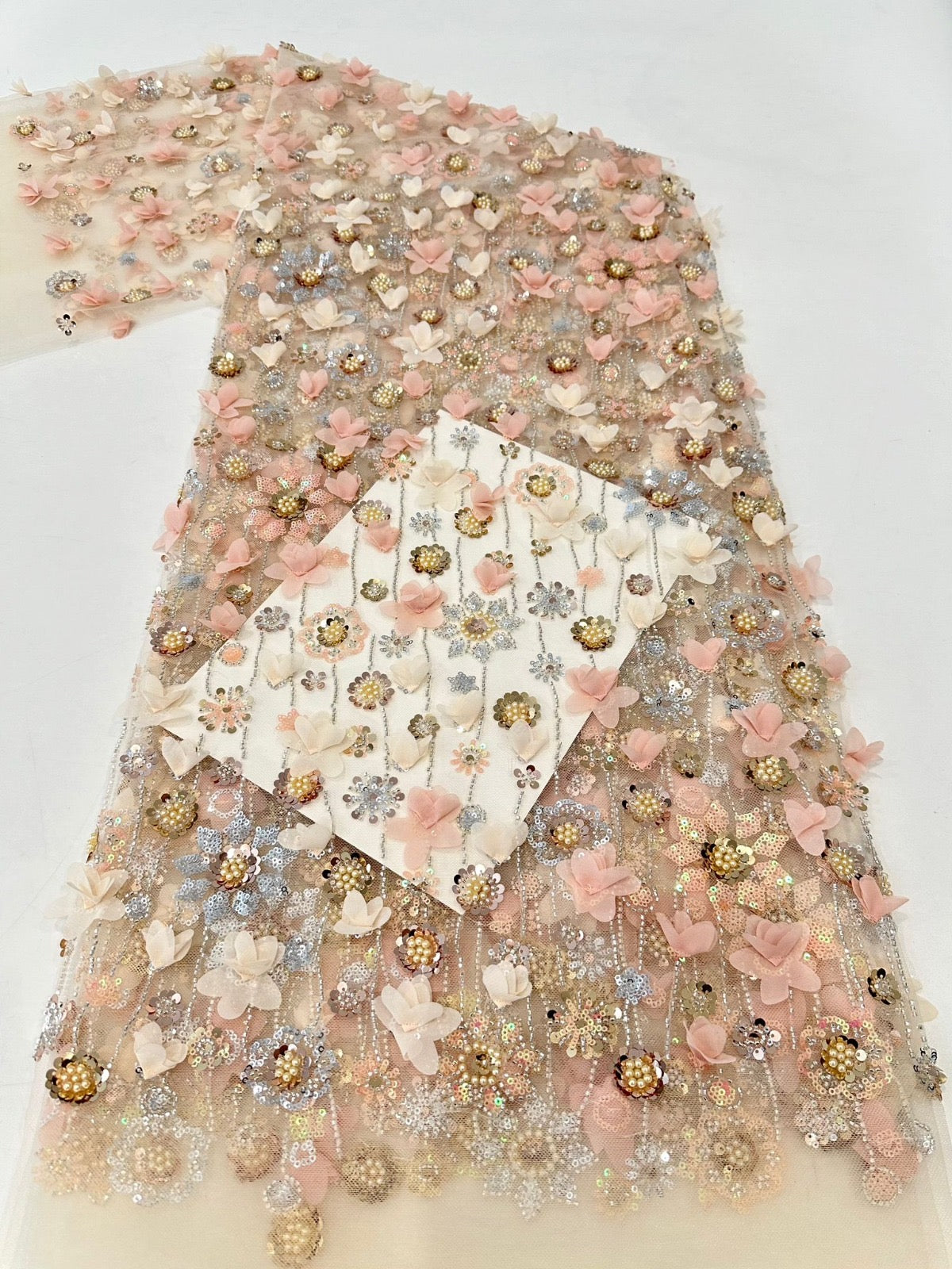 Lasuro 3D Sequin Floral Fabric