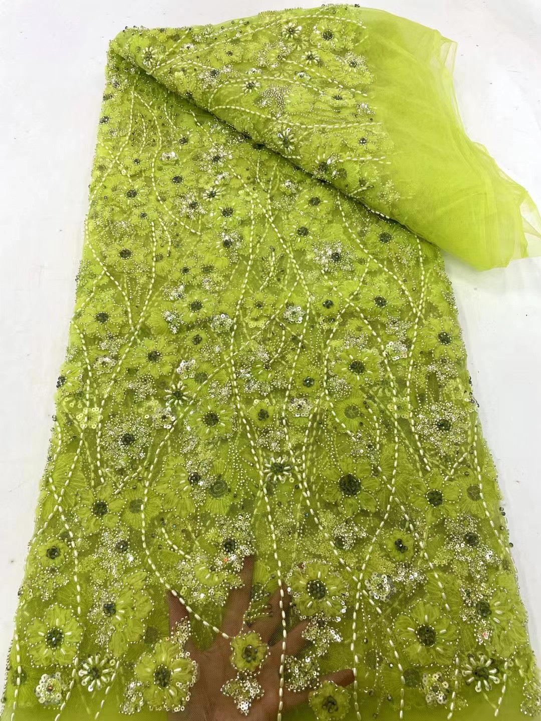 Vrolet 3D Beaded Luxury Fabric