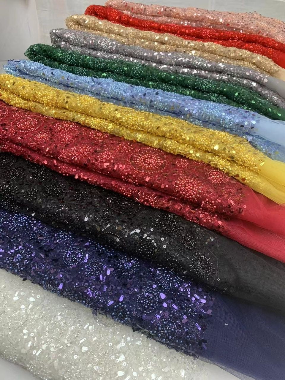Roww Circles Sequin Fabric