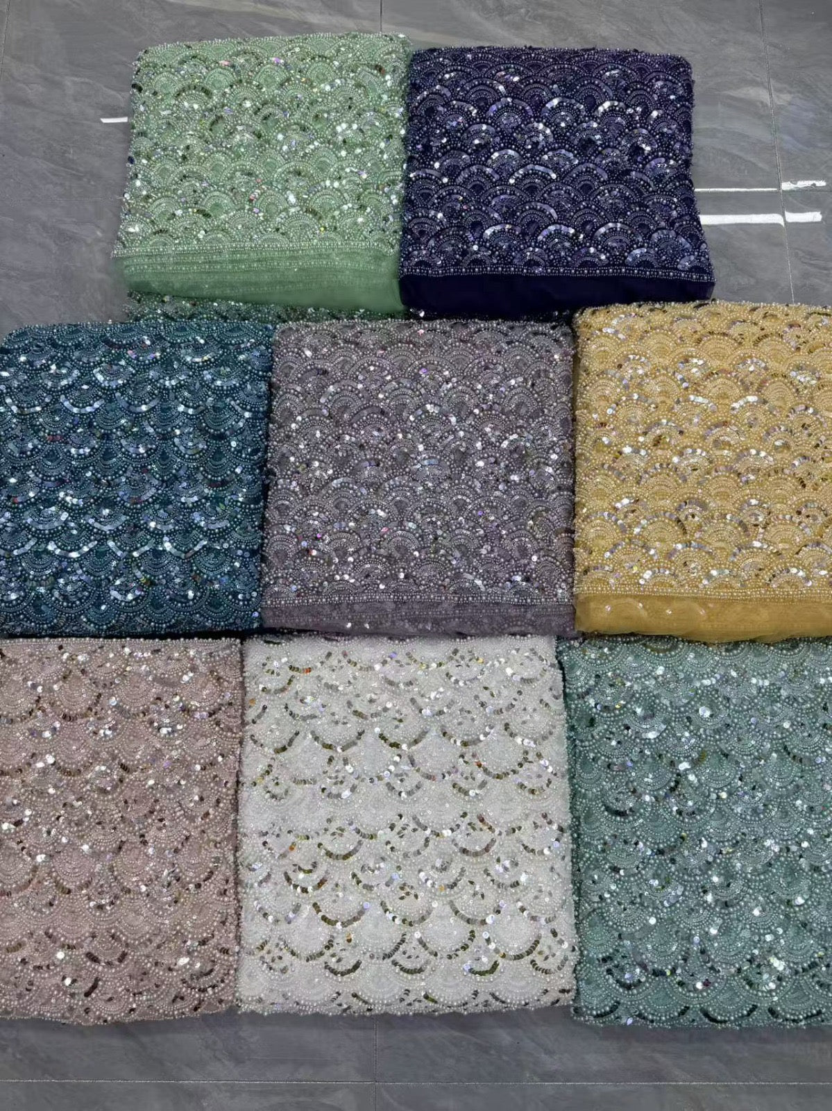 Vechta High Beaded Quality Fabric - More Colors