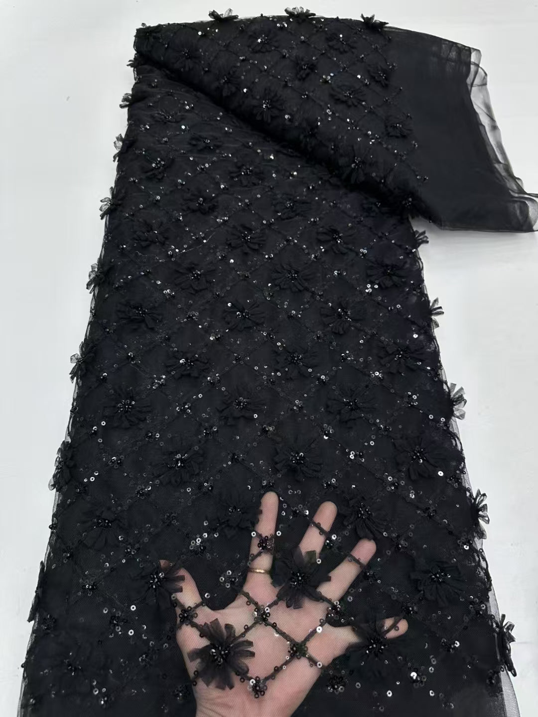 Ofton 3D Beaded Fabric - More Colors