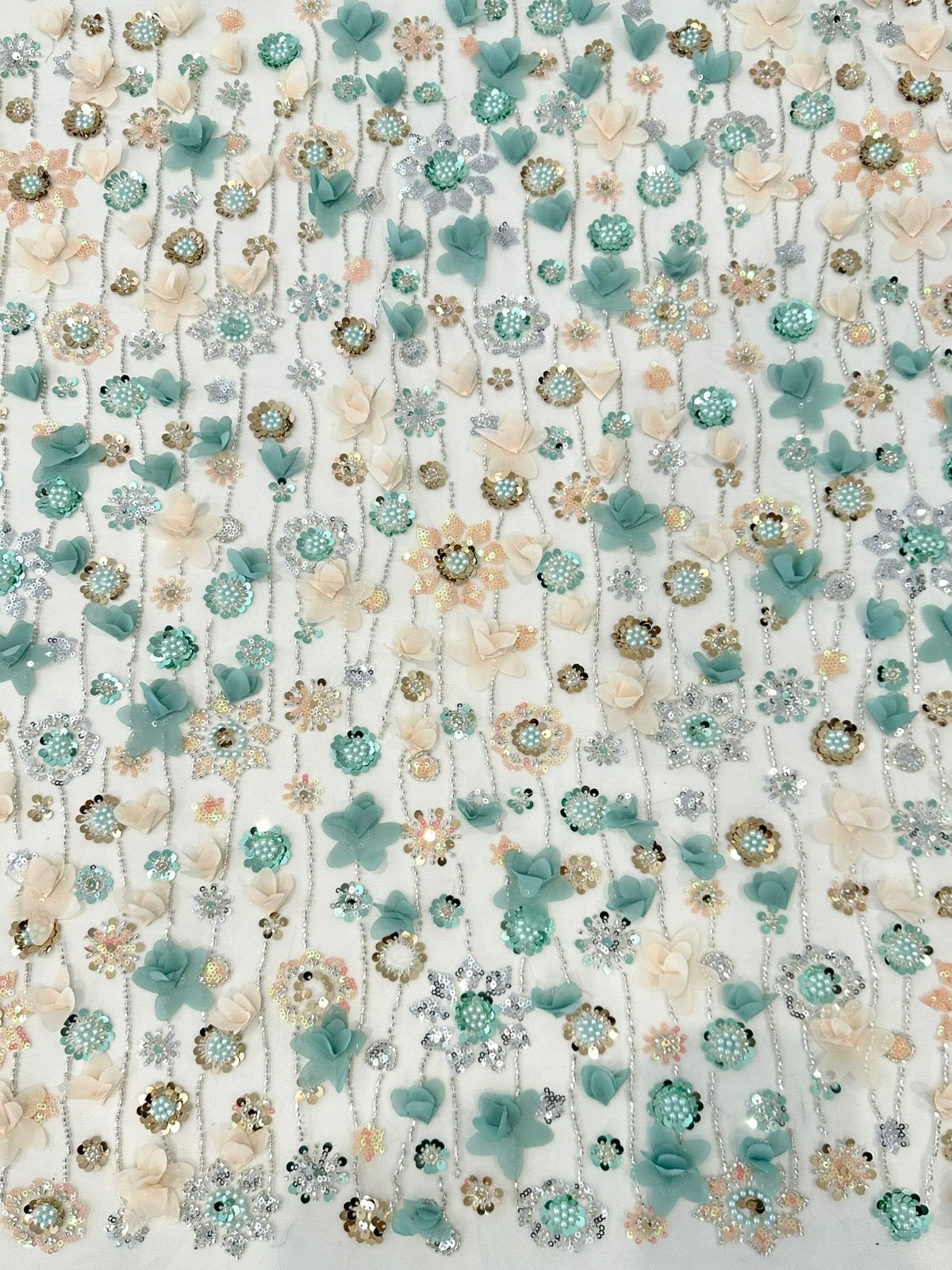 Lasuro 3D Sequin Floral Fabric