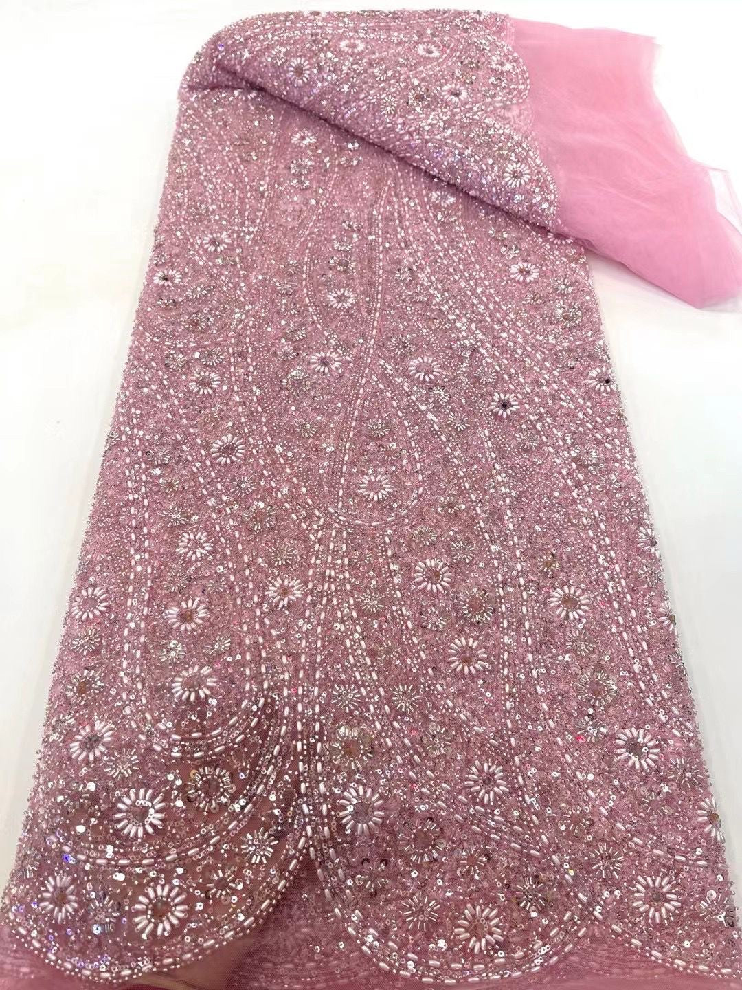 Aulua Luxury Beaded Fabric - More Color