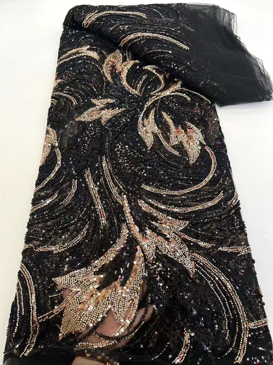 Asty Beaded Sequin Luxury Handmade Fabric