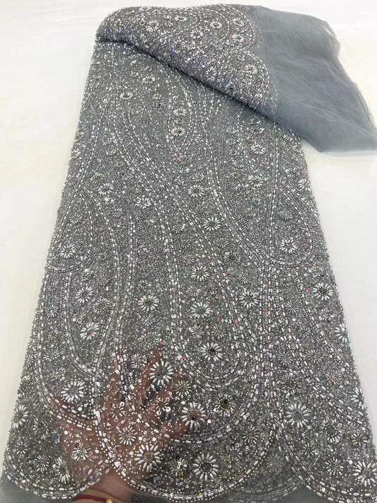 Aulua Luxury Beaded Fabric - More Color