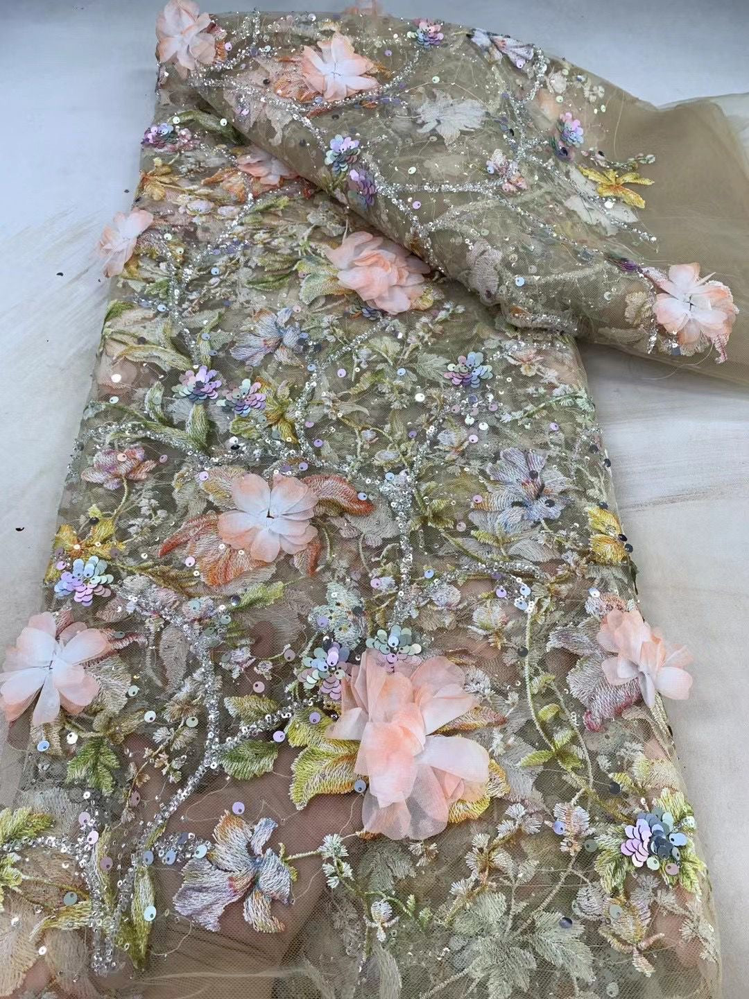 Resan Floral 3D Luxury Fabric
