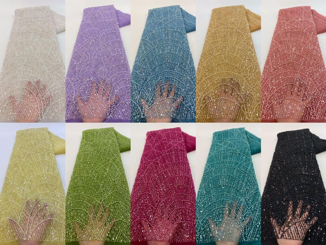Tela de lujo con cuentas de arco - Más colores