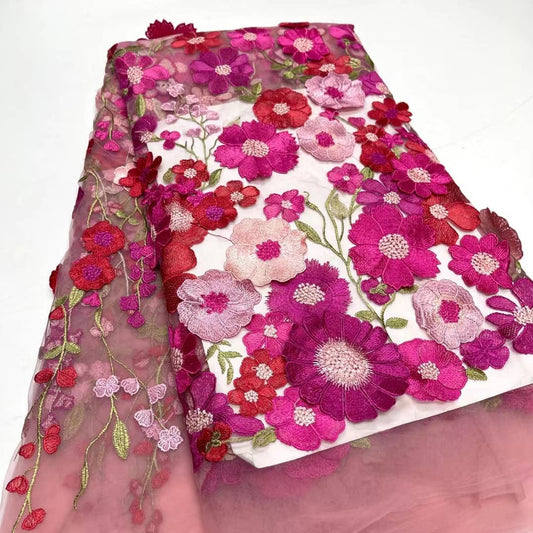 Tela 3D de pétalos florales - Más colores