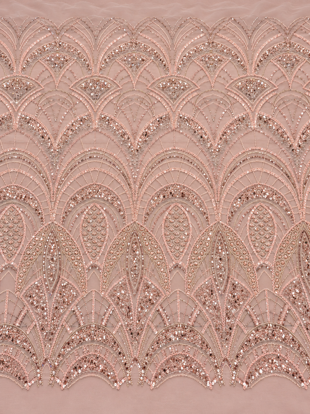 Enenia Beaded Luxury Fabric - Blush Pink