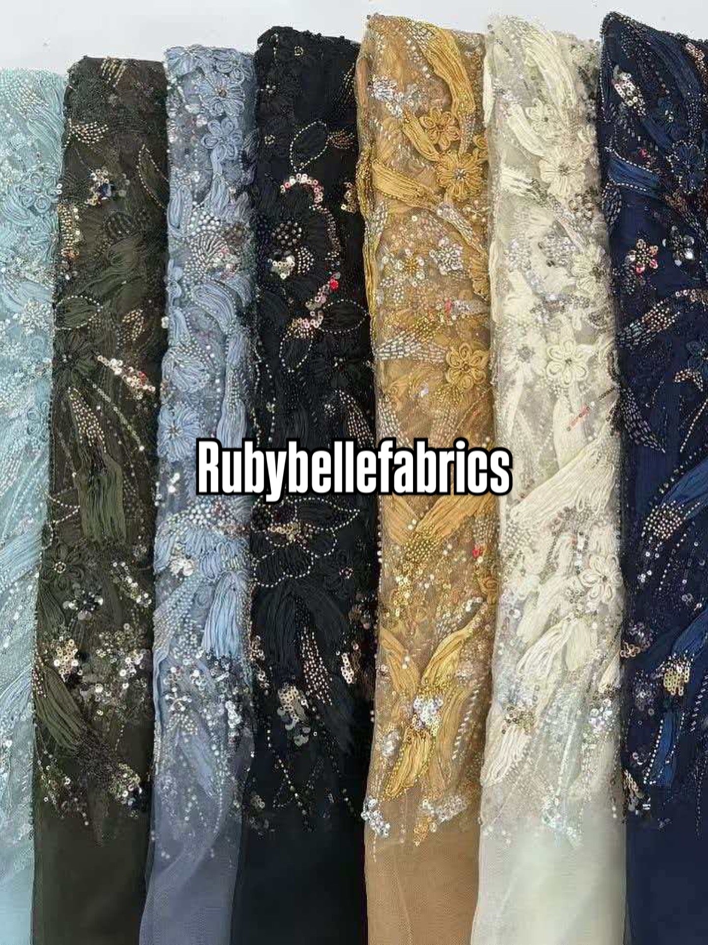 Arden Luxury Floral Beaded Sequin Fabric