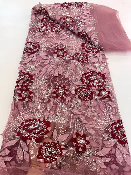 Rille 3D Beaded Fabric - More Colors