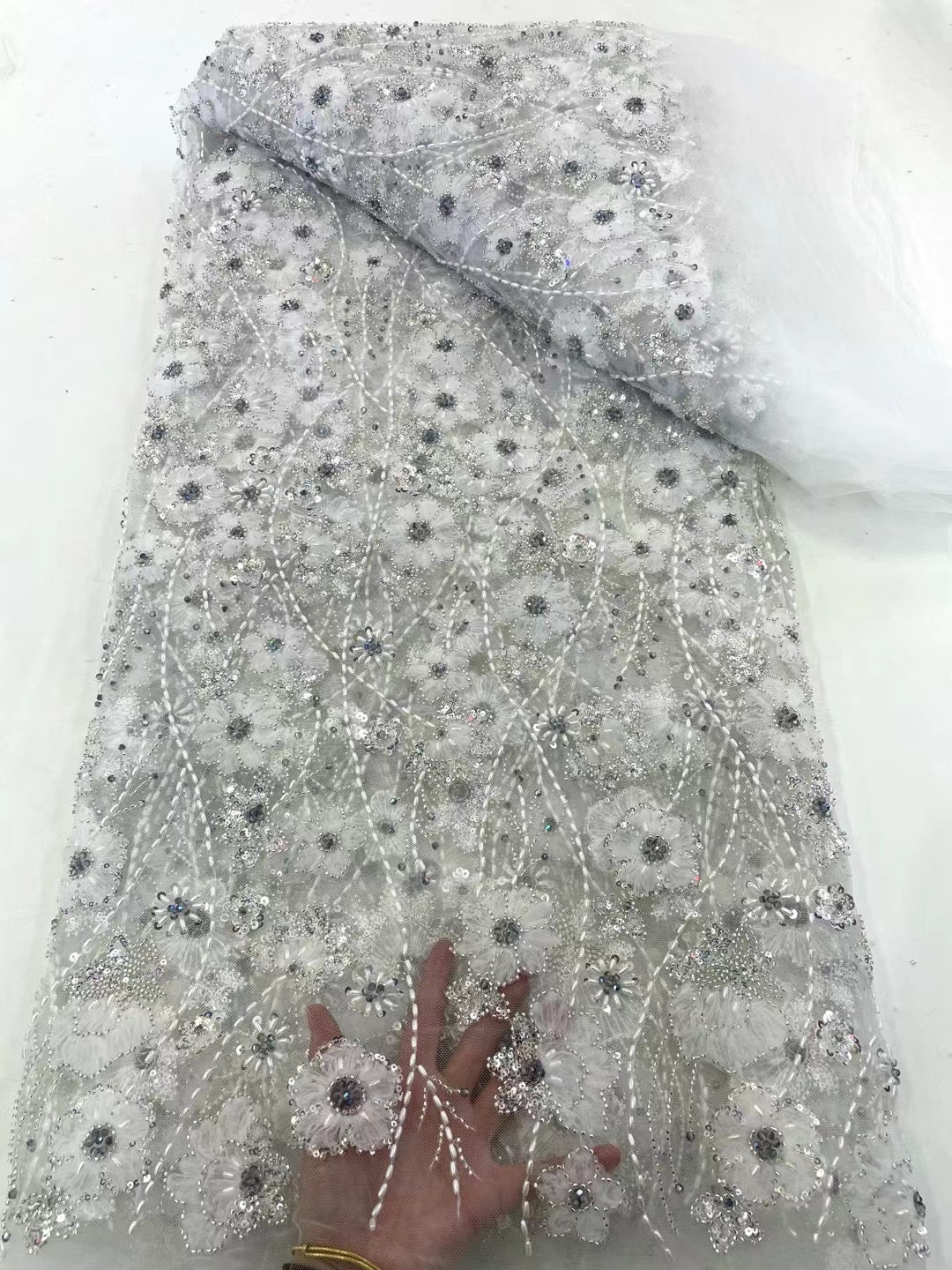 Vrolet 3D Beaded Luxury Fabric