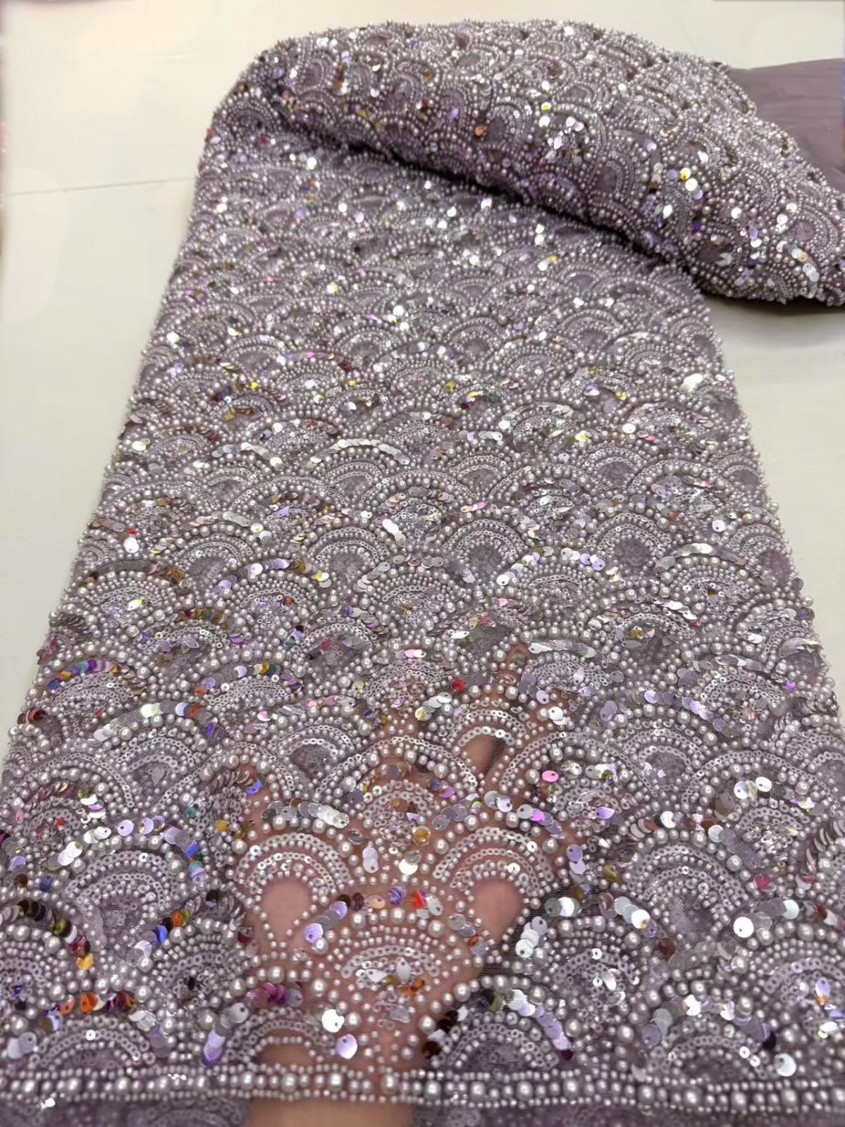 Vechta High Beaded Quality Fabric - More Colors