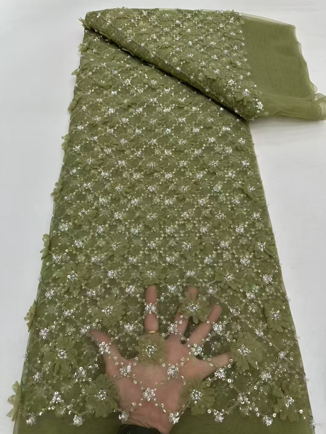 Ofton 3D Beaded Fabric - More Colors