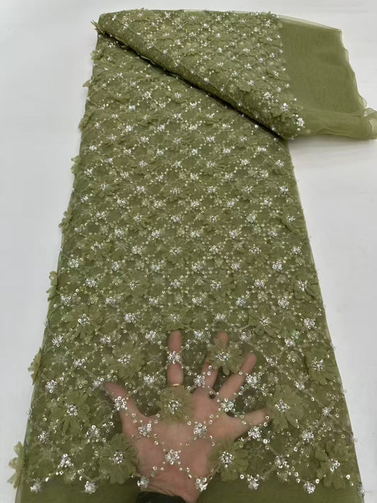 Ofton 3D Beaded Fabric - More Colors