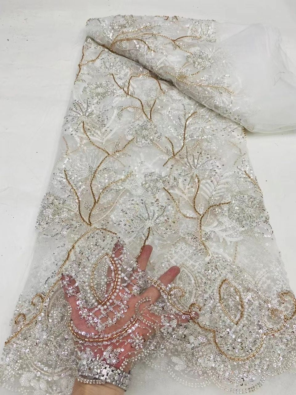 Kadulle Beaded Sequin Fabric