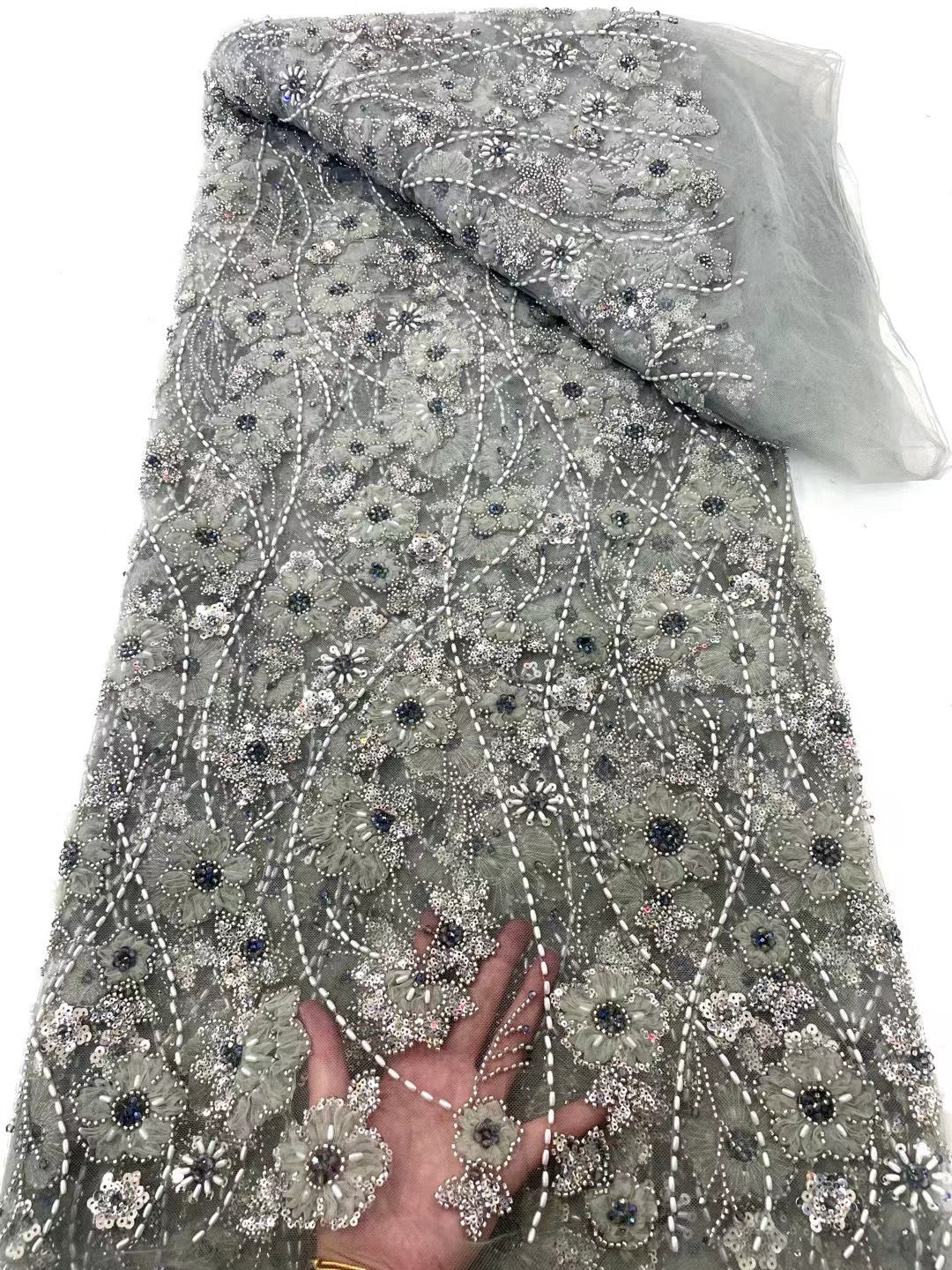Vrolet 3D Beaded Luxury Fabric