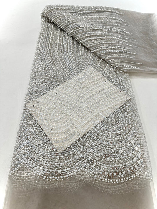 Rillia Beaded Sequin Luxury Fabric