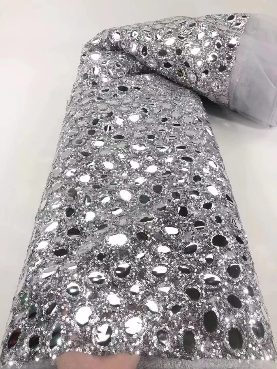 Tela brillante metálica Glam 3D - Más colores