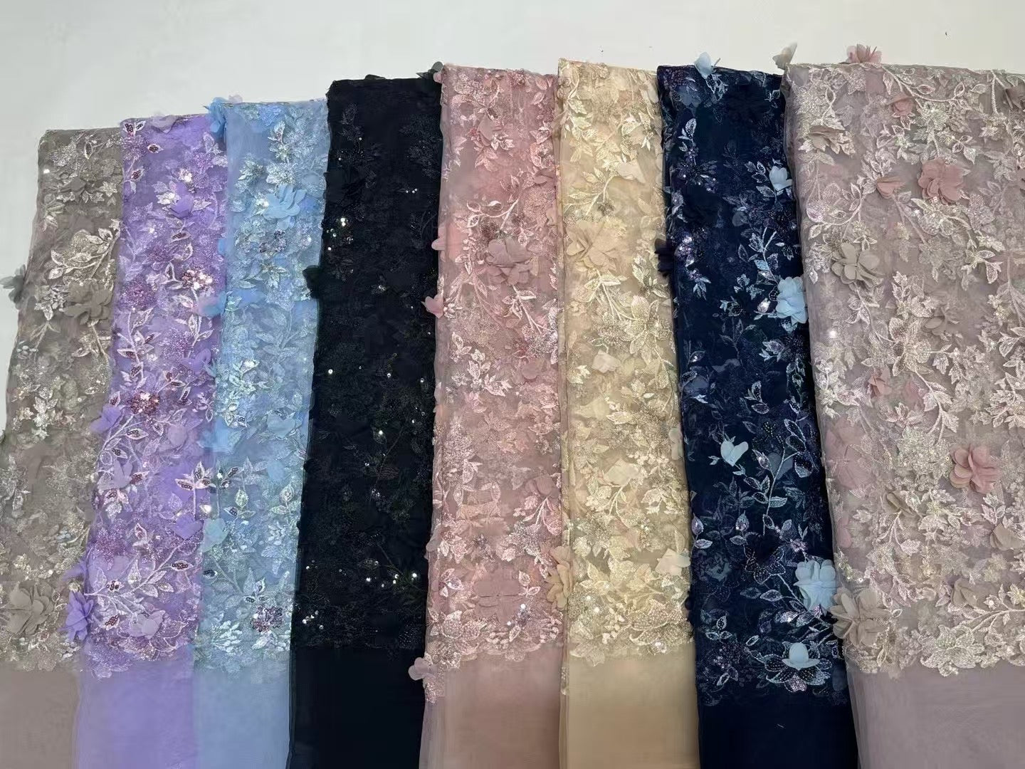 Fallo 3D Sequin Fabric - More Colors