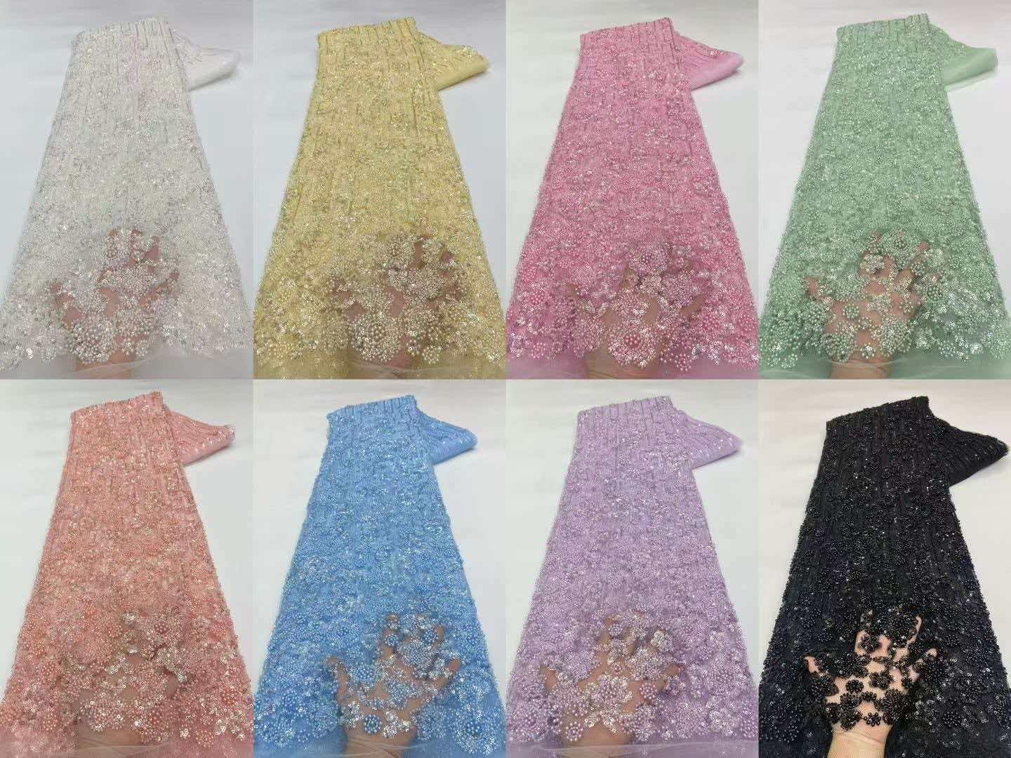 Uatic Sequin Beaded Fabric