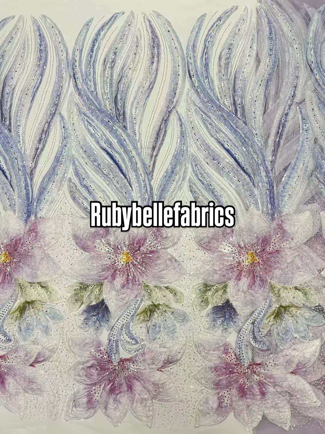 Feille Beaded Lace Fabric