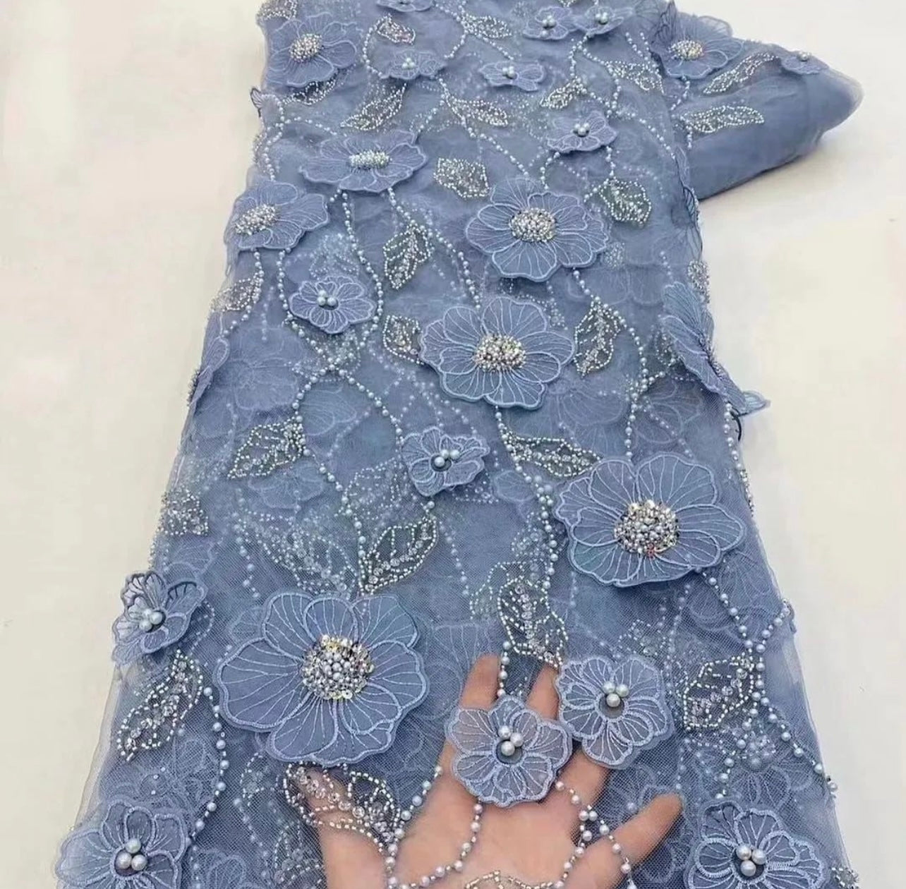 Ushaa 3D Beaded Fabric