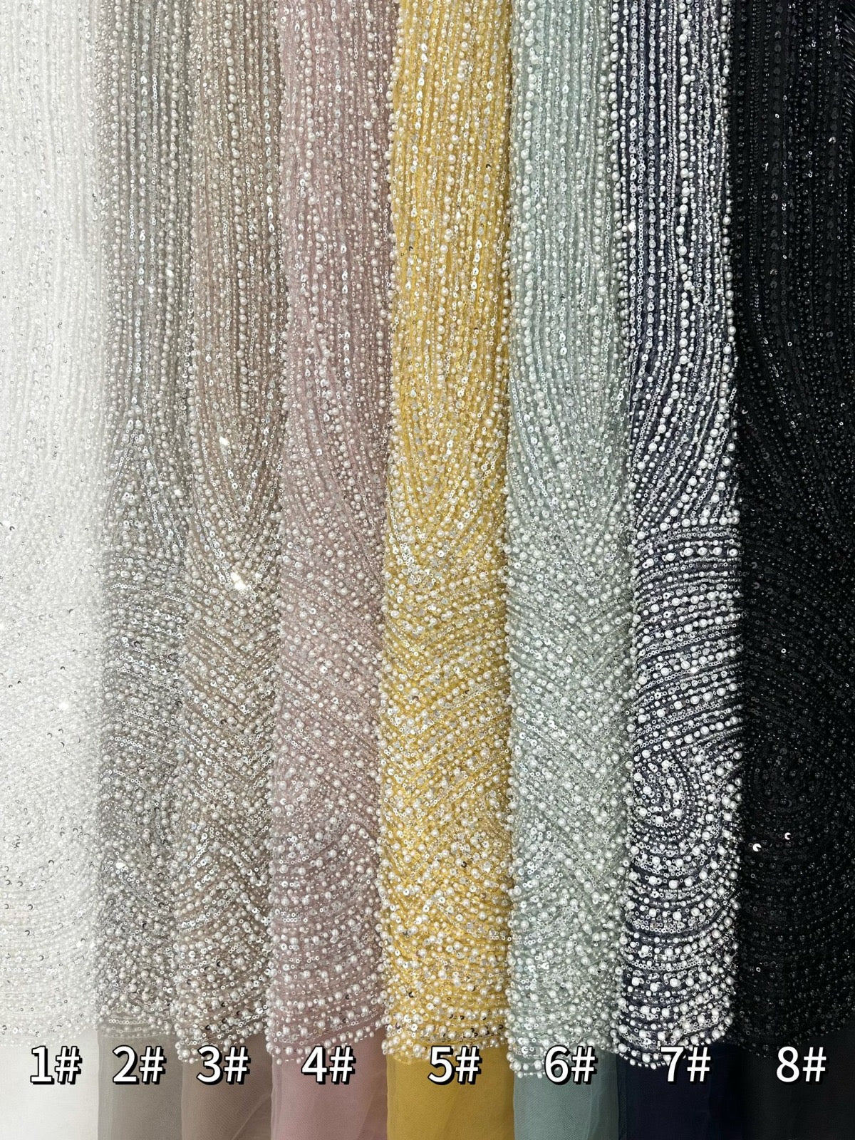 Rillia Beaded Sequin Luxury Fabric