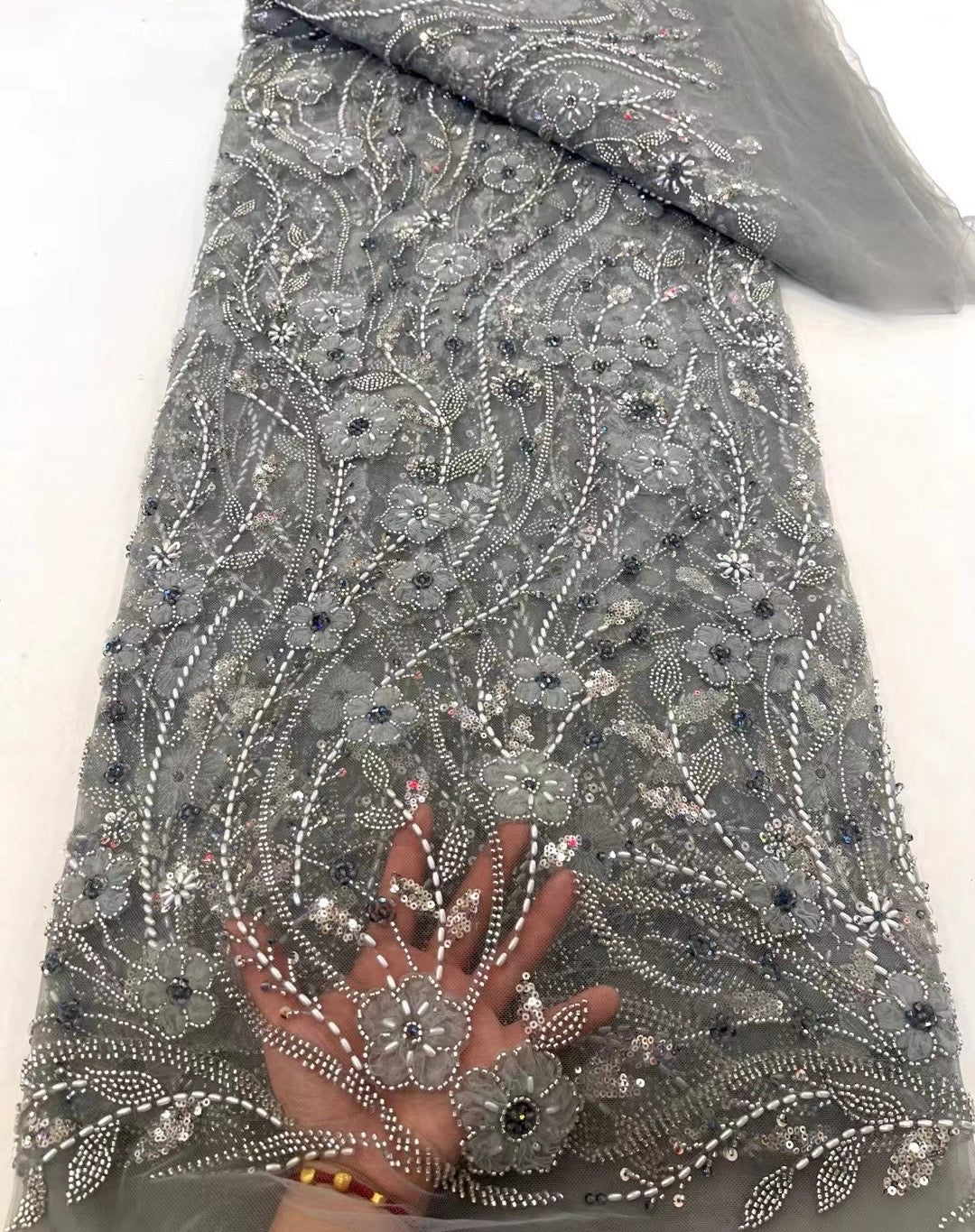 Hayluxx 3D Beaded Luxury Fabric