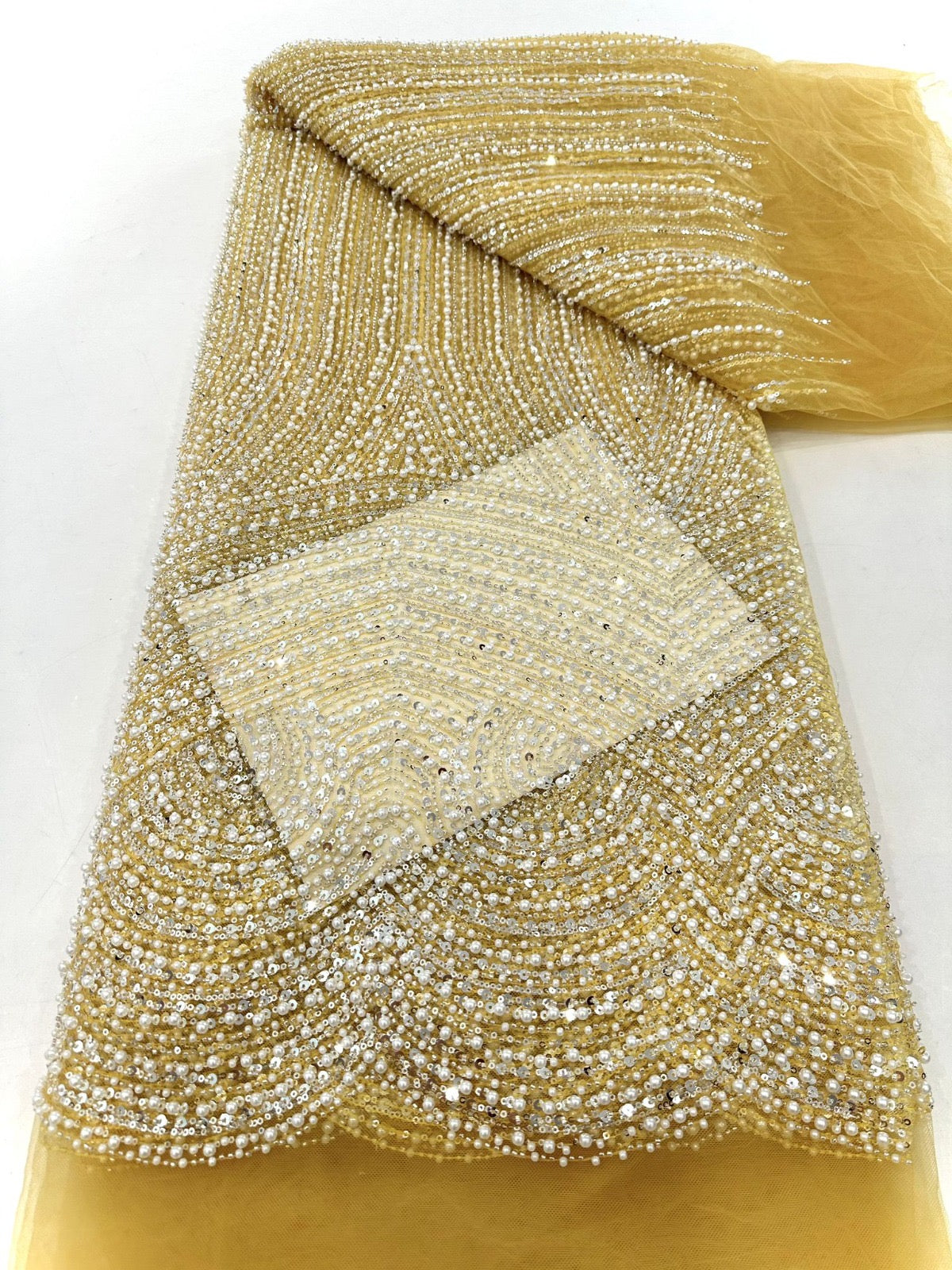 Rillia Beaded Sequin Luxury Fabric