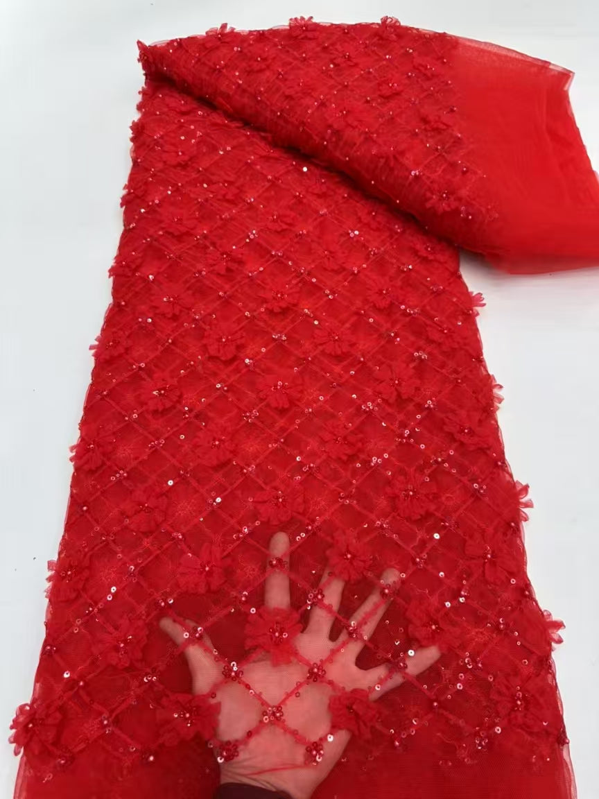 Ofton 3D Beaded Fabric - More Colors