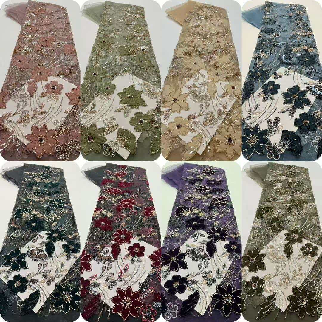 Fillie Sparkle Crystal Lace Fabric