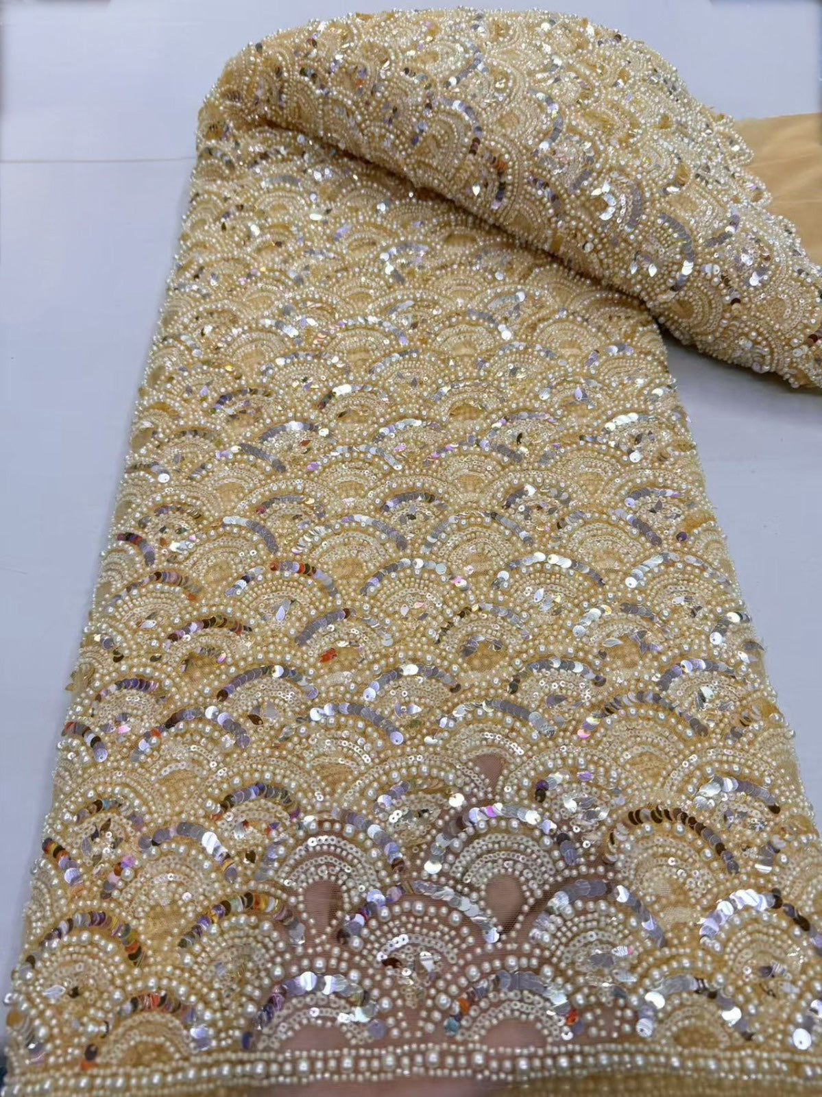 Vechta High Beaded Quality Fabric - More Colors