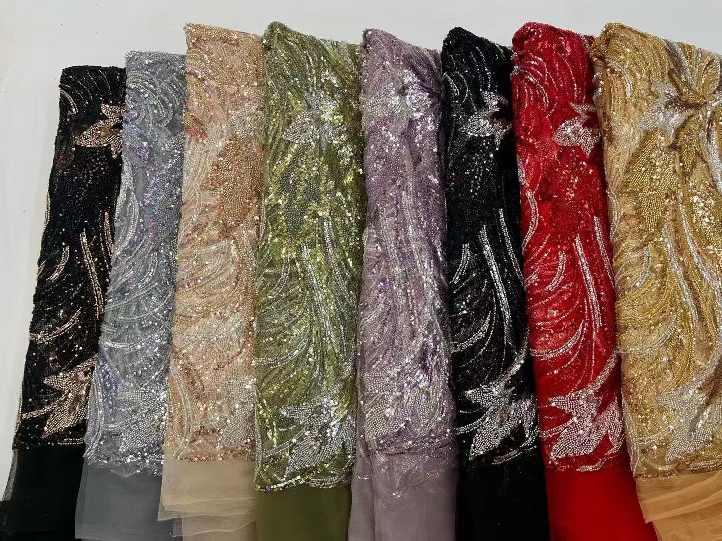 Asty Beaded Sequin Luxury Handmade Fabric