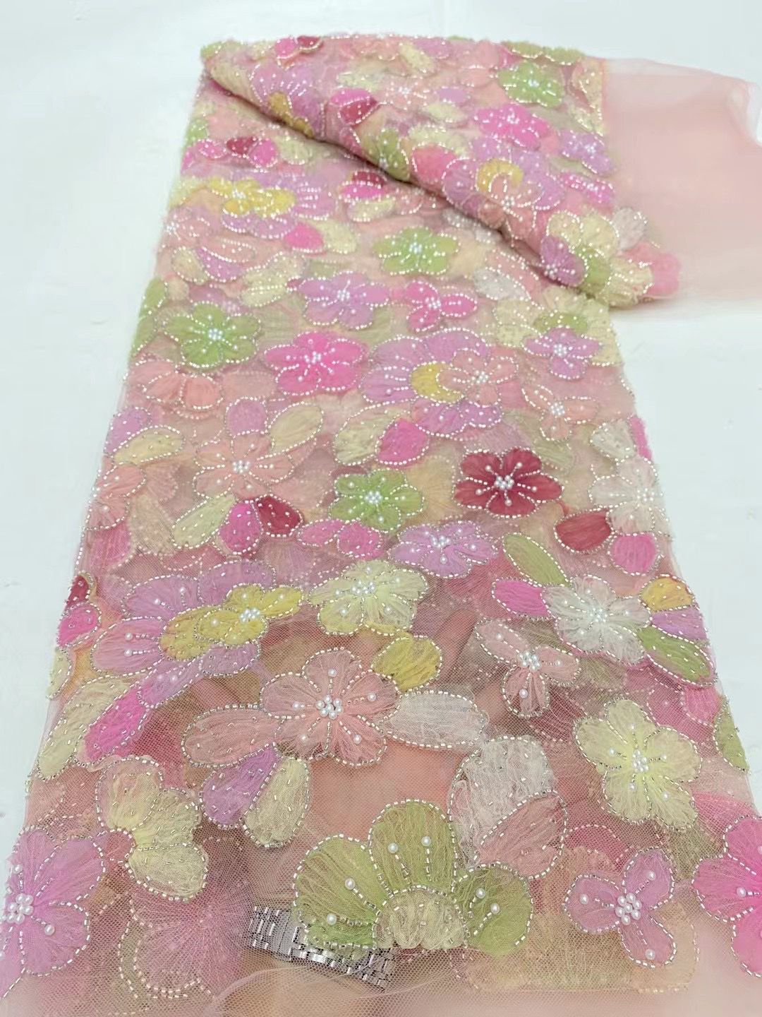 Uelle High Quality Beaded Fabric