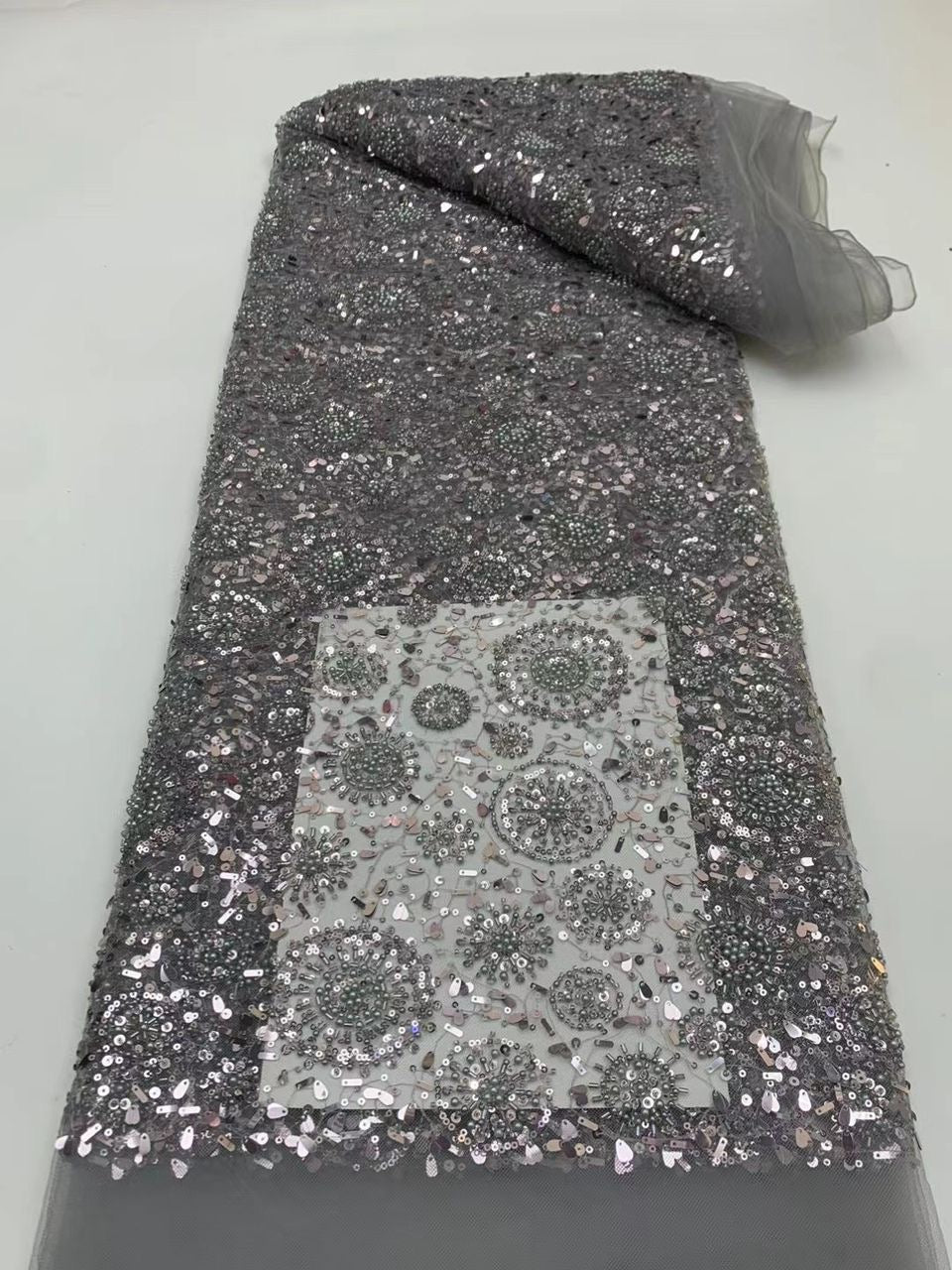Roww Circles Sequin Fabric
