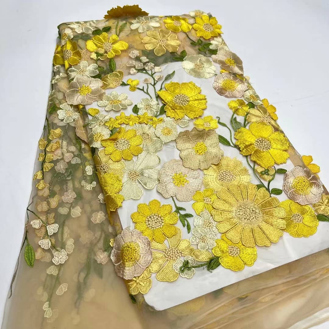 Tela 3D de pétalos florales - Más colores