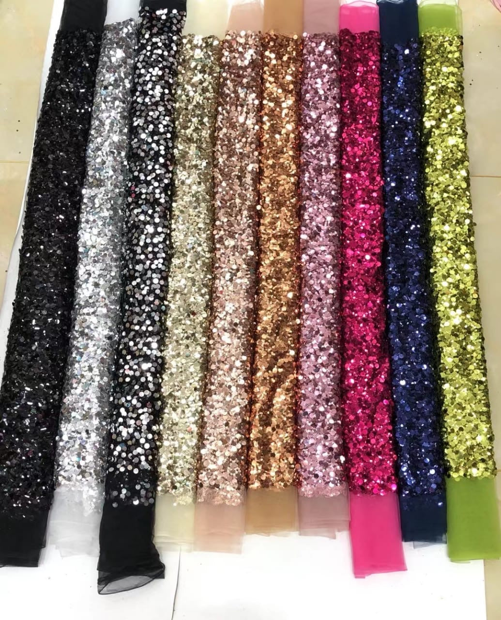 Tela de lentejuelas brillantes