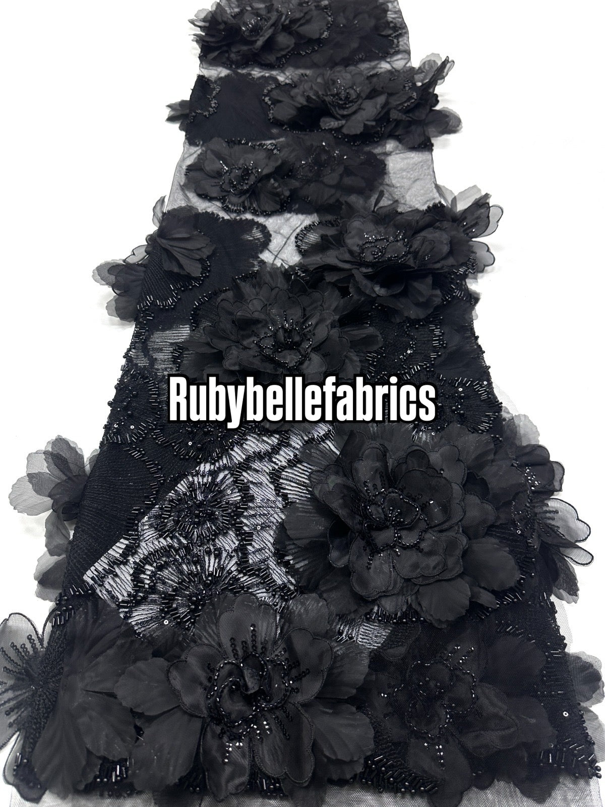 Ories Dekuxe 3D Petal Luxury Beaded Fabric