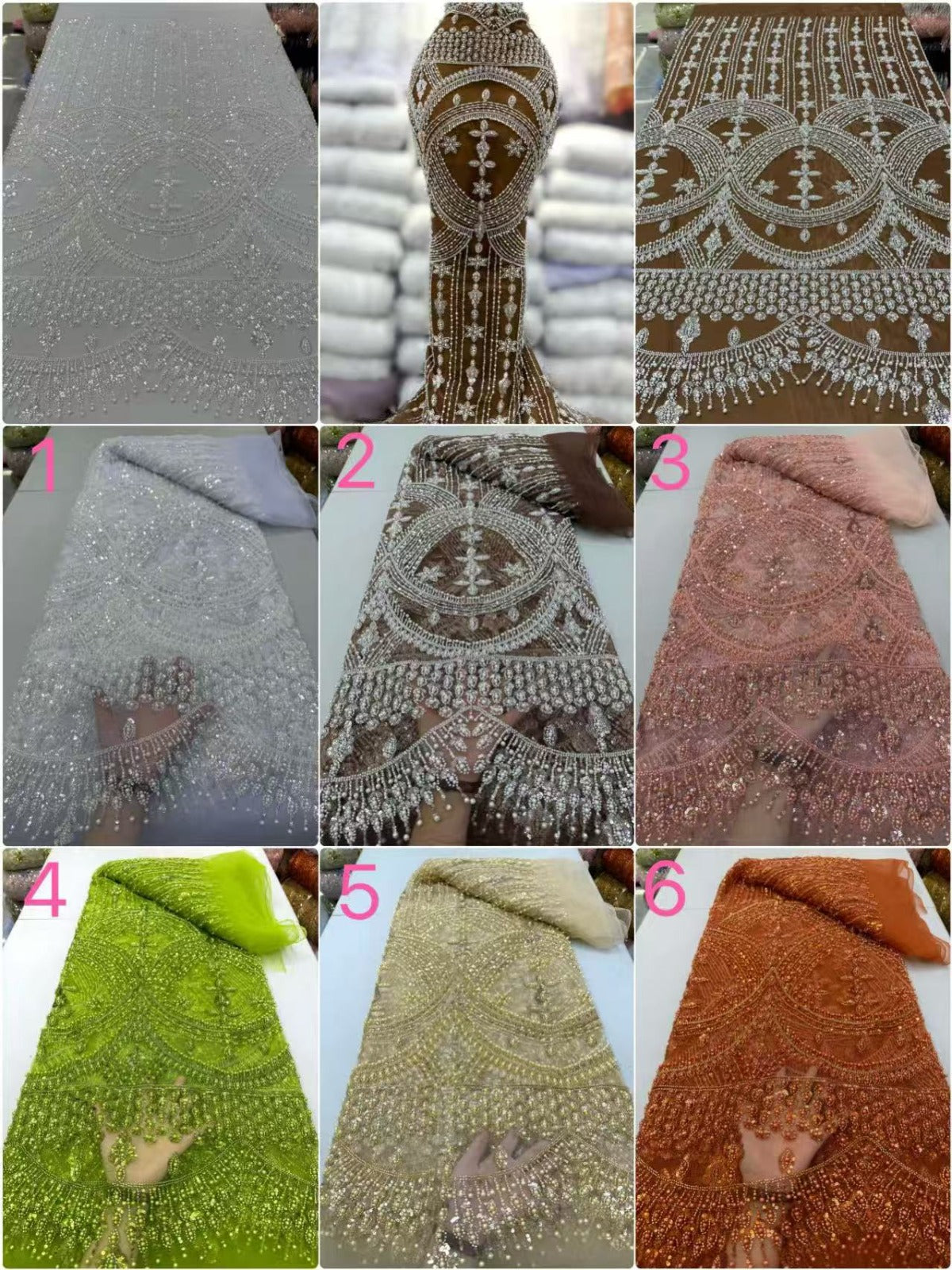 Dorex Beaded Luxury Fabric