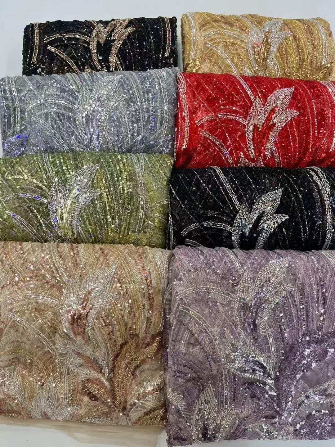 Asty Beaded Sequin Luxury Handmade Fabric