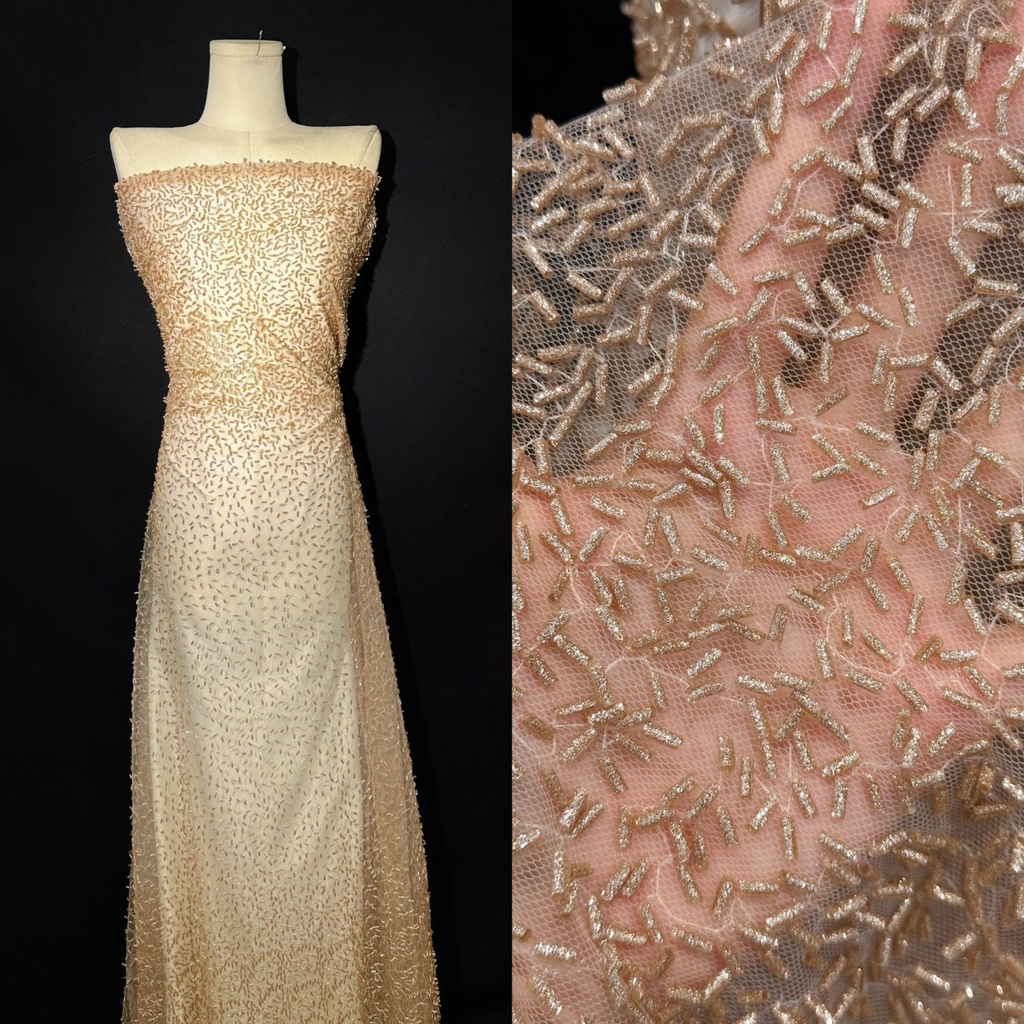 Blong Double Edge Beaded Fabric - More Colors