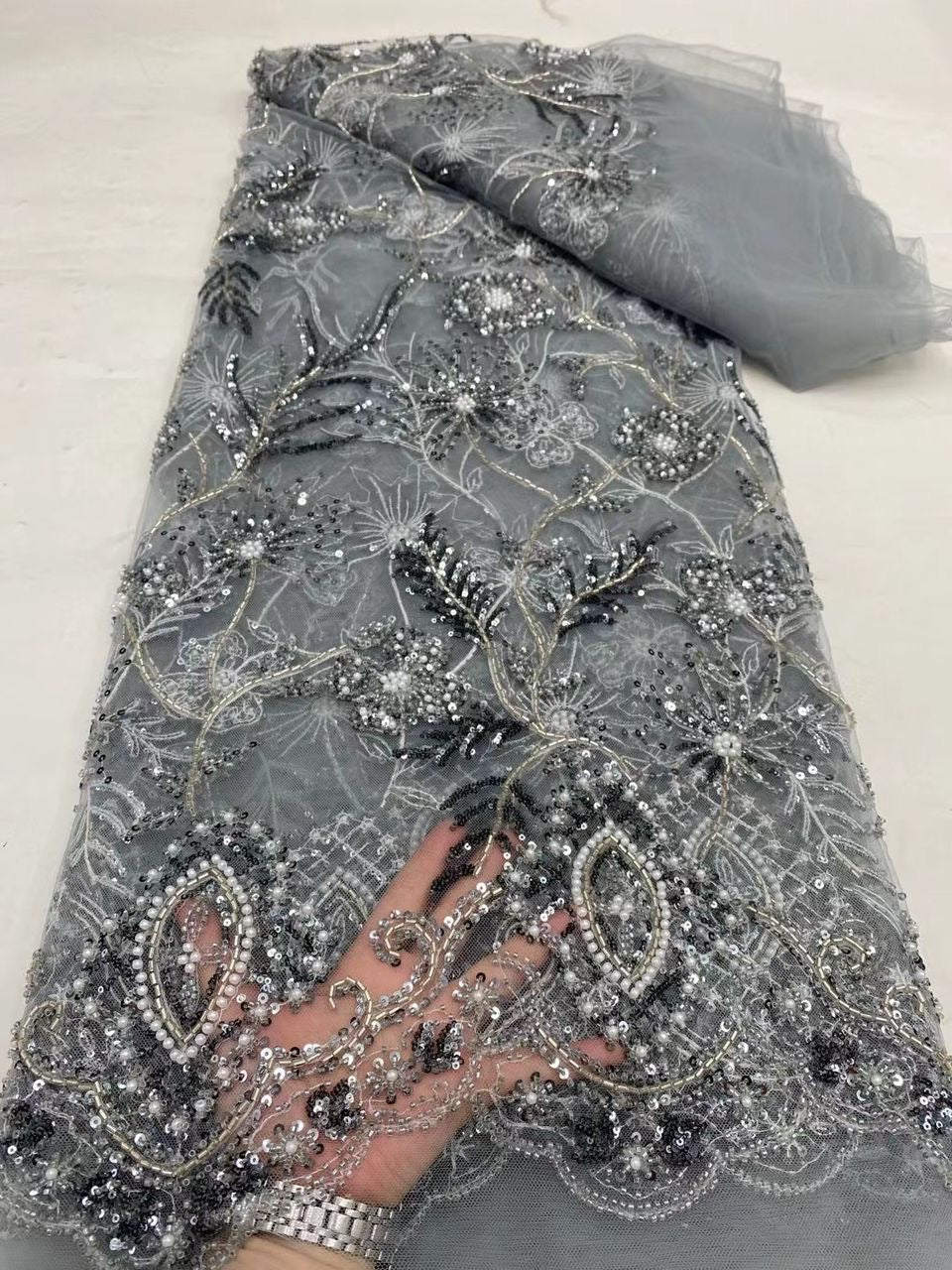 Kadulle Beaded Sequin Fabric