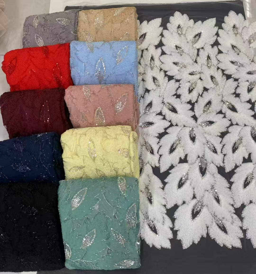 Obert High Quality Beaded Fabric - More Colors