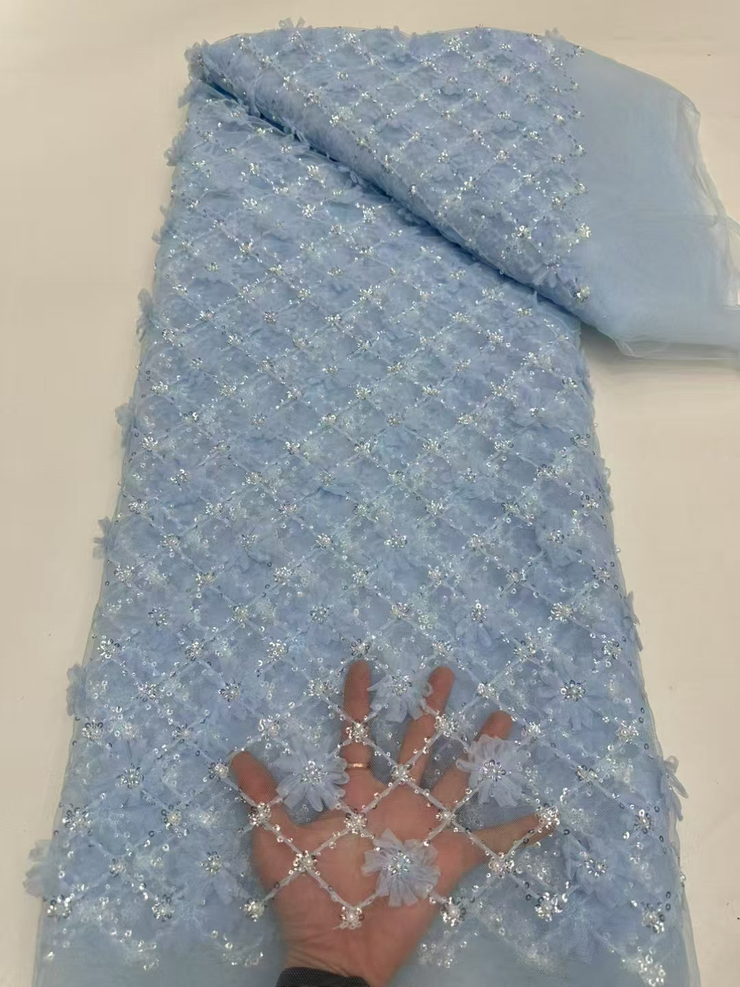 Ofton 3D Beaded Fabric - More Colors