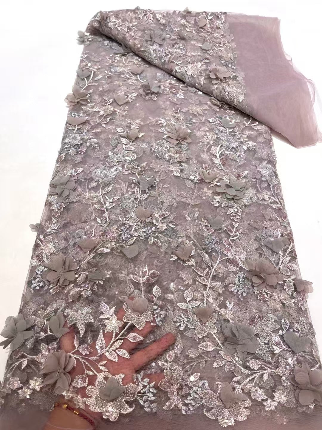 Fallo 3D Sequin Fabric - More Colors